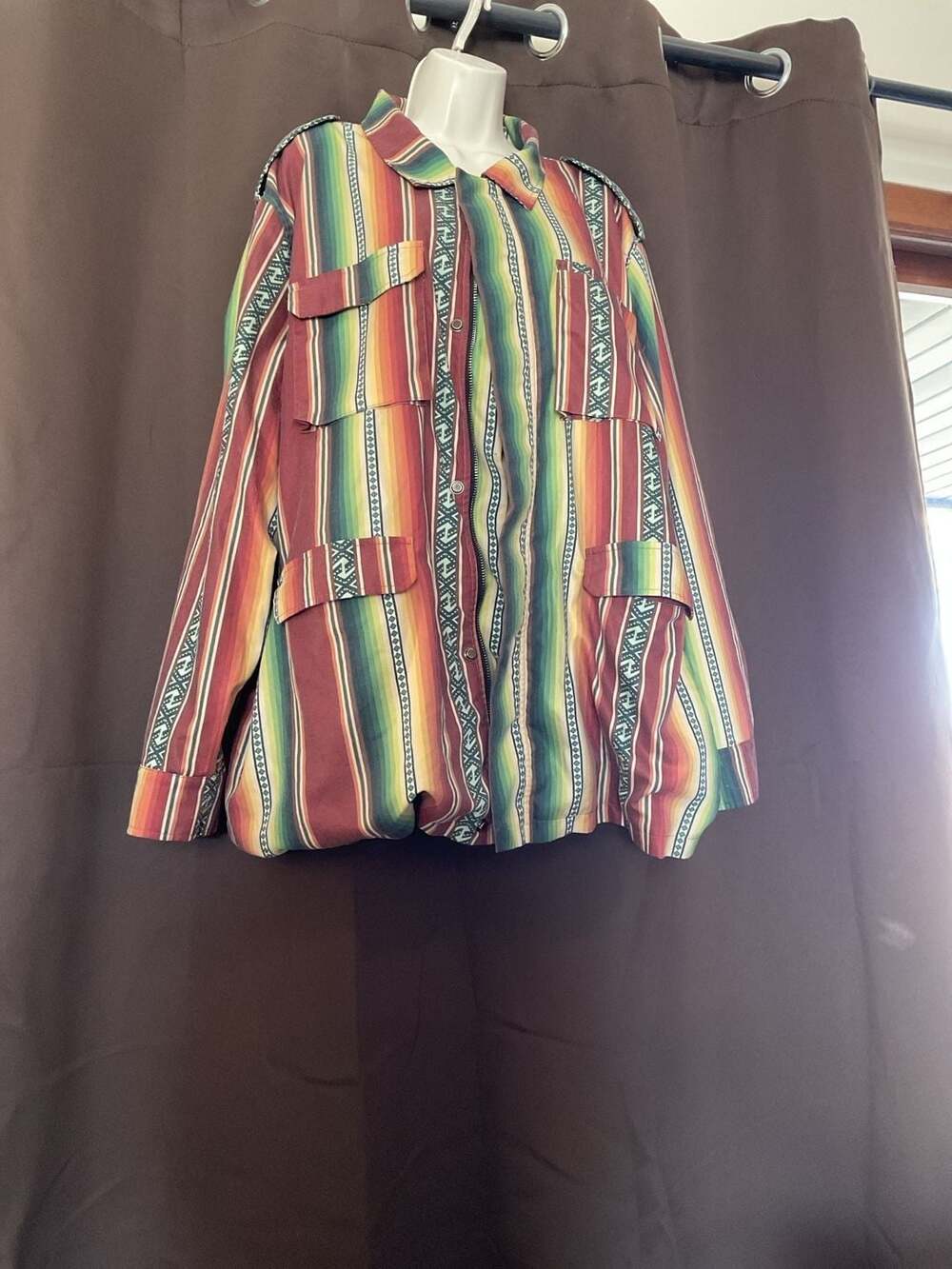 L&B Lucky & Blessed Serape Stripe Western Jacket, Women's Size 2X